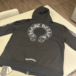 Chrome Hearts Black Zip Up Sweater